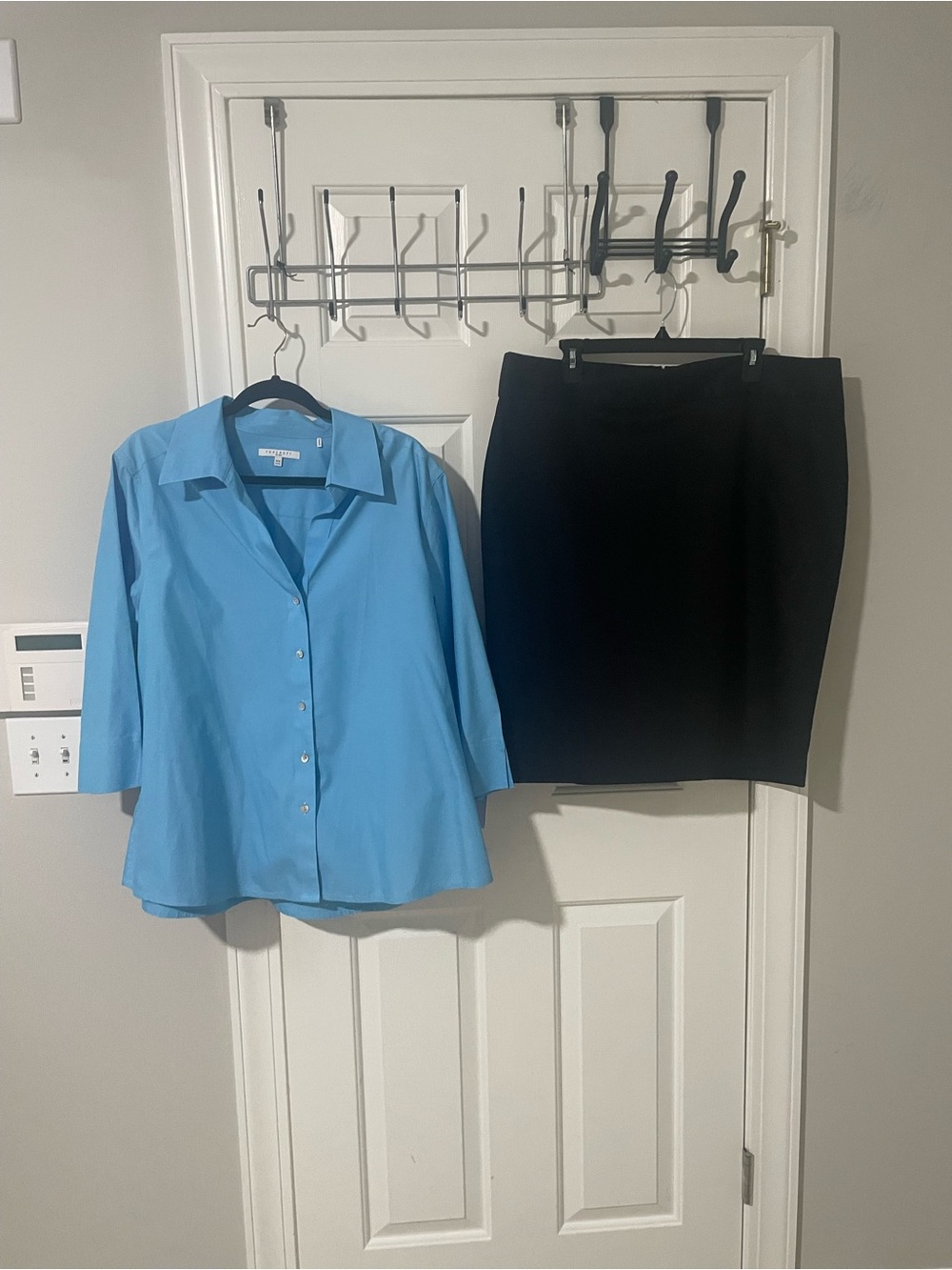 Black Pencil Skirt sz18 - Classic Women's Workwear foxcroft crisp blue top 18w